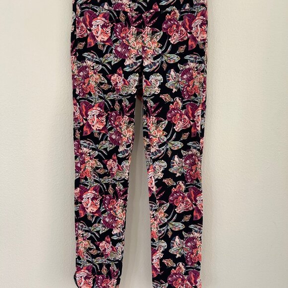 Soft Surroundings Pants Star Gazer Floral Twill High Rise Pull On Floral SZ S - Picture 1 of 9